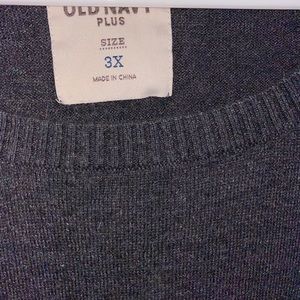 Old navy sweater with rainbow heart in center